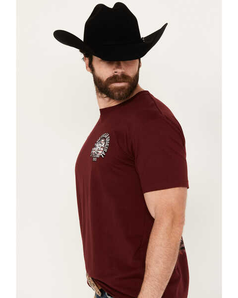 Image #2 - Cowboy Hardware Men's American Original Short Sleeve Graphic T-Shirt, Burgundy, hi-res