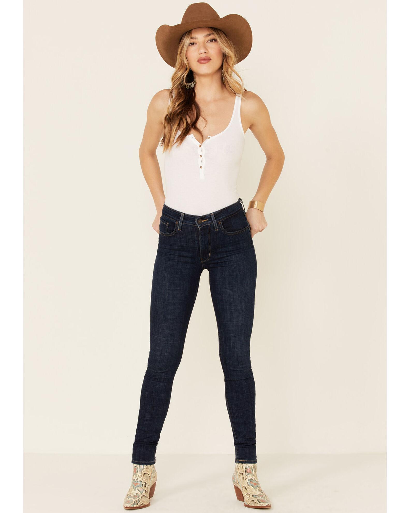 Levi's Women's Dark Wash 721 High Rise Skinny Jeans | Boot Barn