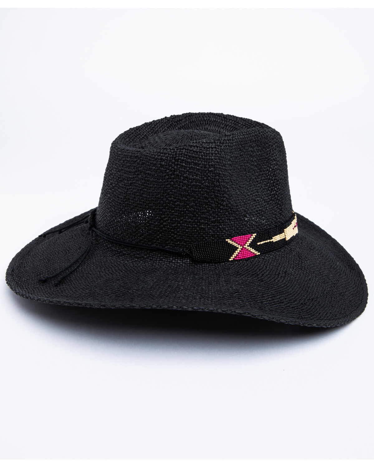 Image #3 - Nikki Beach Women's Eros Toyo Rancher Straw Hat , Black, hi-res
