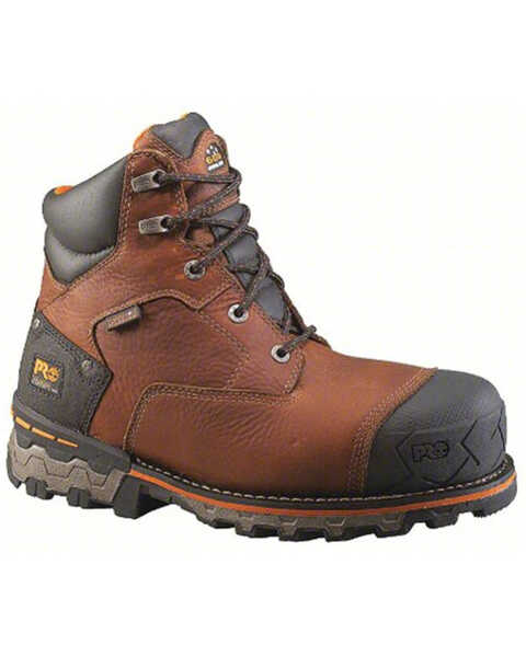 Timberland PRO Men's 6" Boondock Work Boots - Composite Toe , Brown, hi-res