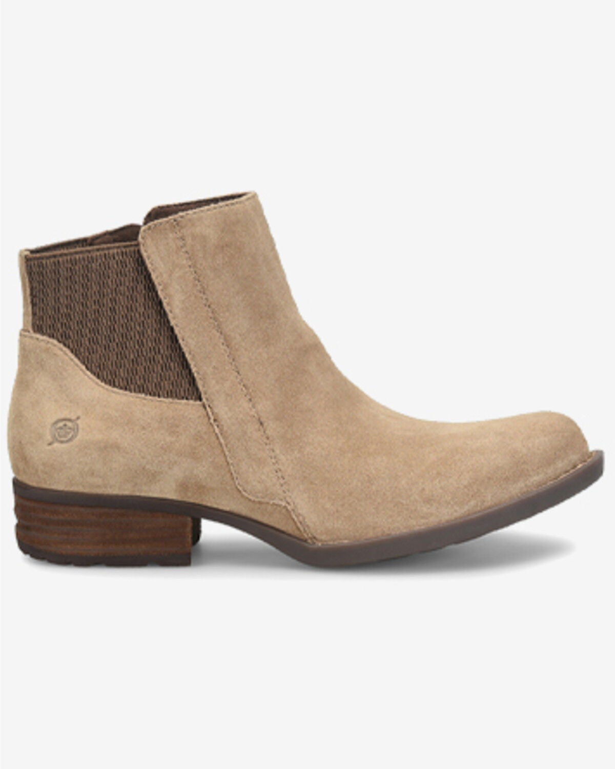 Image #2 - Born Women's Kendyl Suede Casual Booties - Round Toe, Taupe, hi-res