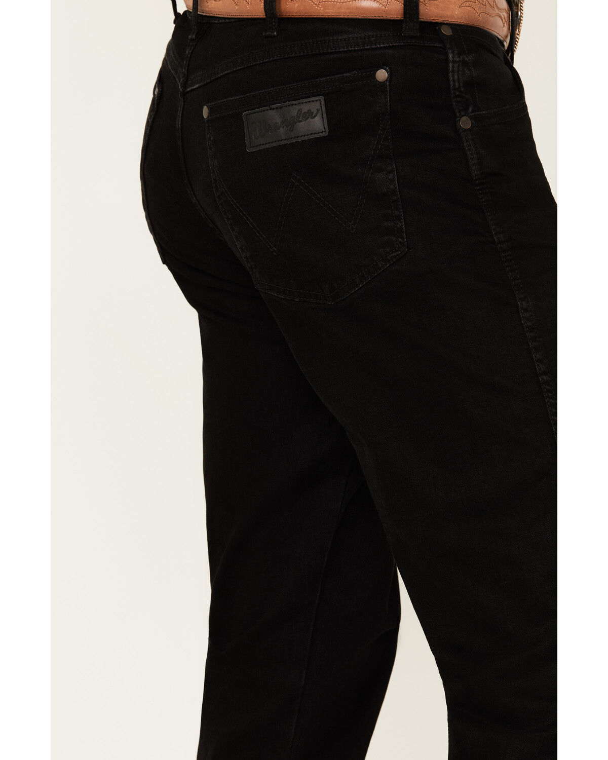 Image #4 - Wrangler Retro Men's Blackwell Slim Straight Stretch Denim Jeans, Black, hi-res