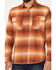 Pendleton Men's Burnside Large Ombre Plaid Print Button Down Western Flannel Shirt , Rust Copper, hi-res