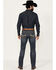 Image #1 - Rock & Roll Denim Men's Revolver Dark Vintage Wash Slim Straight Reflex Denim Jeans, Dark Wash, hi-res