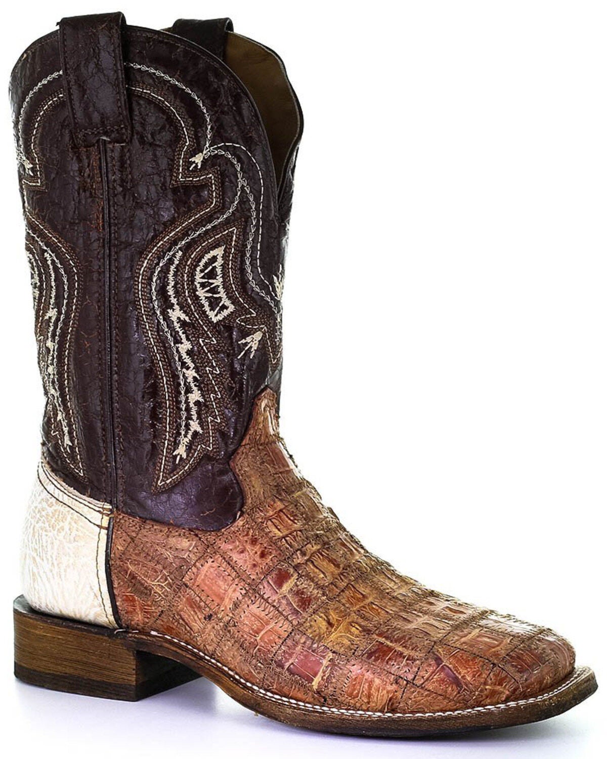 white caiman boots