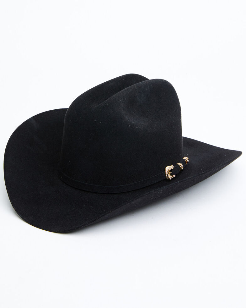 Larry Mahan Men's 30X Opluento Premium Wool Felt Western Hat - Black, Black, hi-res