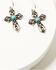 Image #3 - Shyanne Women's Stone Chip Cross Necklace and Earing Jewelry Set - 2 Piece, Turquoise, hi-res