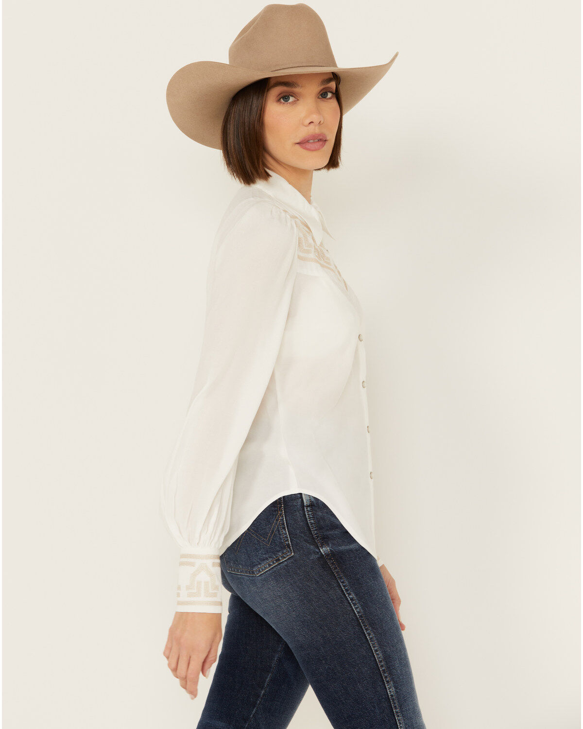 Image #3 - Shyanne Women's Embroidered Long Sleeve Pearl Snap Western Shirt, , hi-res