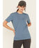Image #1 - Carhartt Women's Loose Fit Heavyweight Short Sleeve Work Tee, Light Blue, hi-res