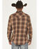 Image #4 - Moonshine Spirit Men's Bluff Plaid Print Long Sleeve Snap Flannel Shirt, Rust Copper, hi-res