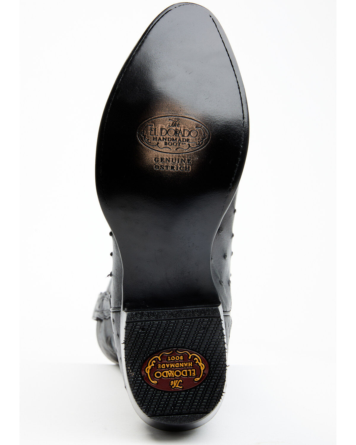 Image #7 - EL Dorado Men's Full Quill Ostrich Exotic Western Boots - Round Toe, Black, hi-res