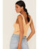Image #4 - Shyanne Women's Peach Twist Front Sweater Tank, Peach, hi-res