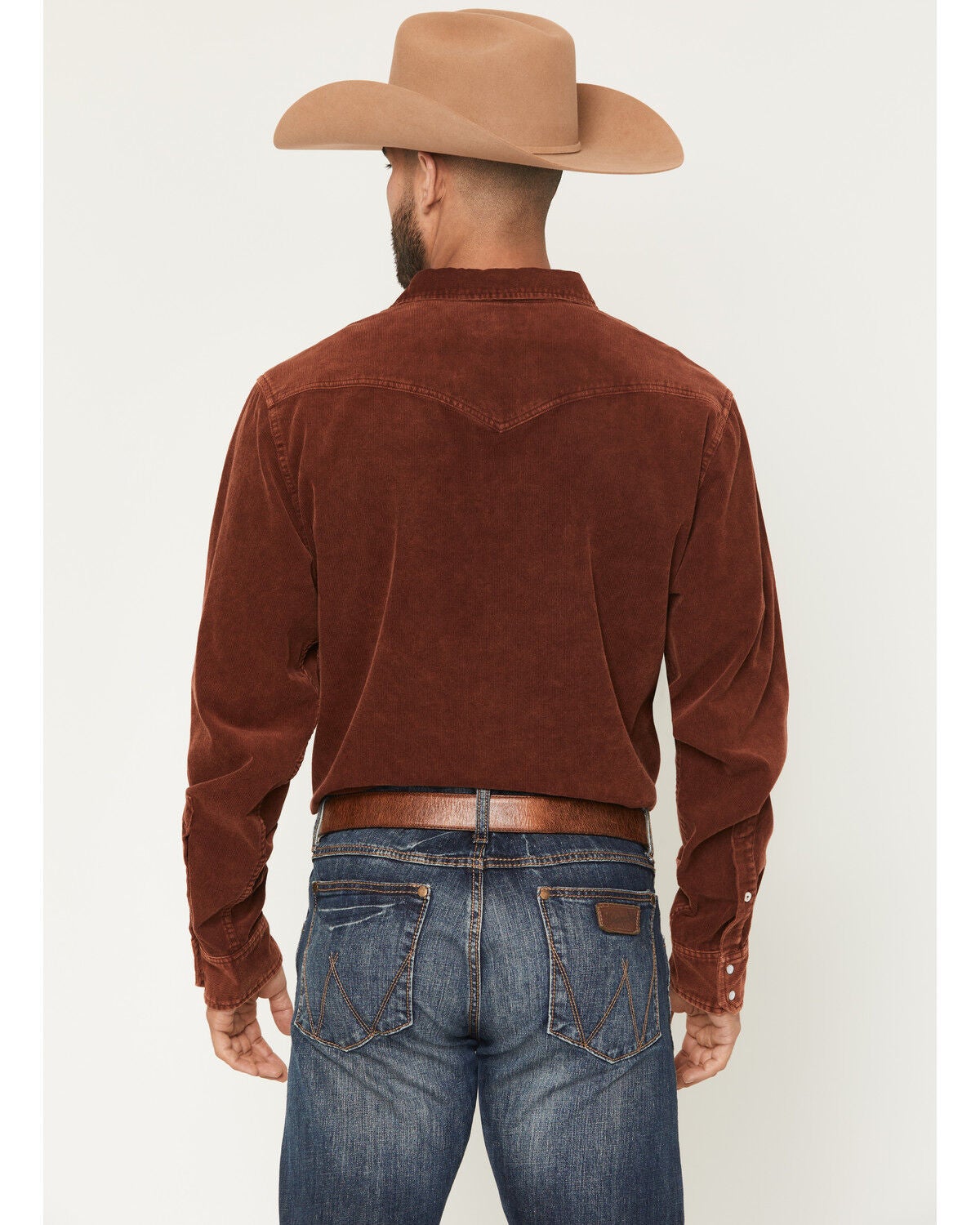 Image #4 - Kimes Ranch Men's Catalina Corduroy Solid Long Sleeve Pearl Snap Western Shirt, Rust Copper, hi-res