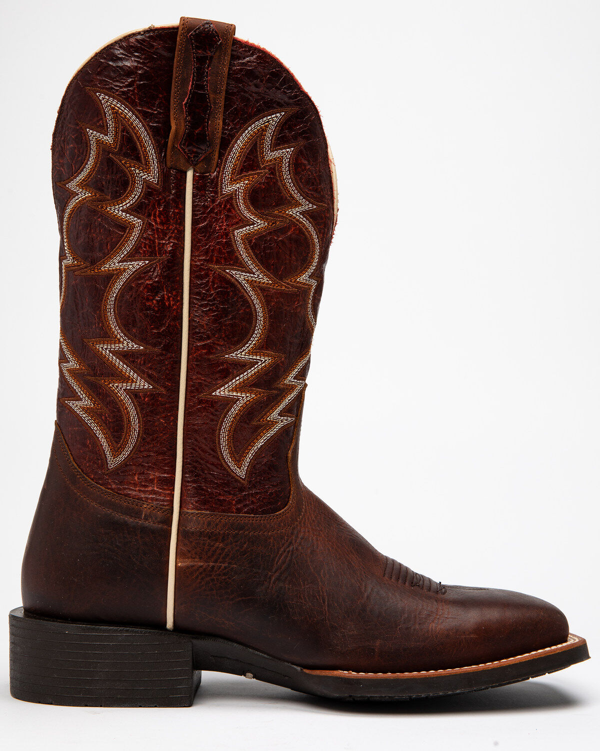 Image #2 - RANK 45 Men's Barley Western Performance Boots - Square Toe, , hi-res