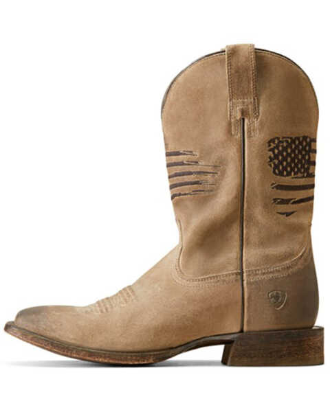 Image #2 - Ariat Men's Circuit Patriot Western Boots - Broad Square Toe, Grey, hi-res