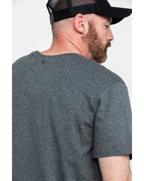 Hawx Men's Pocket Crew Short Sleeve Work T-Shirt , Charcoal, hi-res