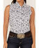 Rough Stock by Panhandle Women's Floral Paisley Print Sleeveless Pearl Snap Western Core Shirt, White, hi-res