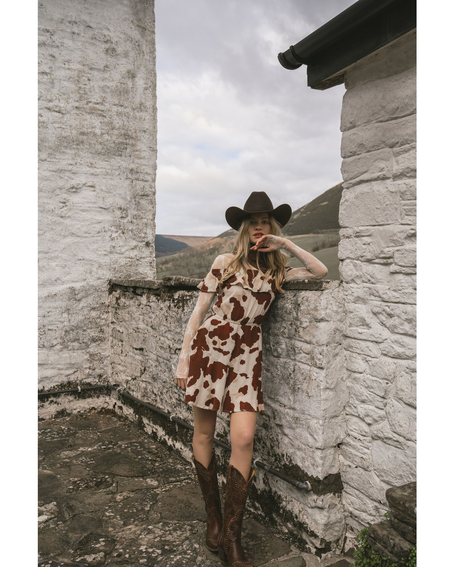 Cowboy print dress sale