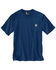 Carhartt Men's Loose Fit Heavyweight Logo Pocket Work T-Shirt - Big & Tall, Dark Blue, hi-res