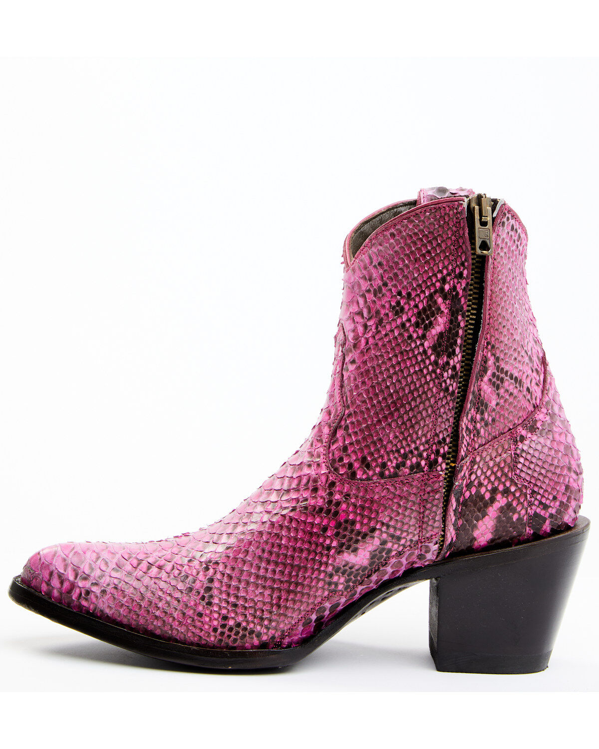 Image #3 - Idyllwind Women's Badass Exotic Python Western Booties - Round Toe, Pink, hi-res