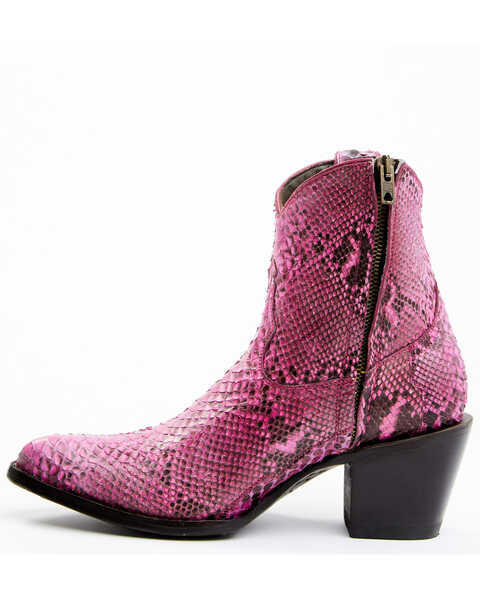 Image #3 - Idyllwind Women's Badass Exotic Python Western Booties - Medium Toe , Pink, hi-res