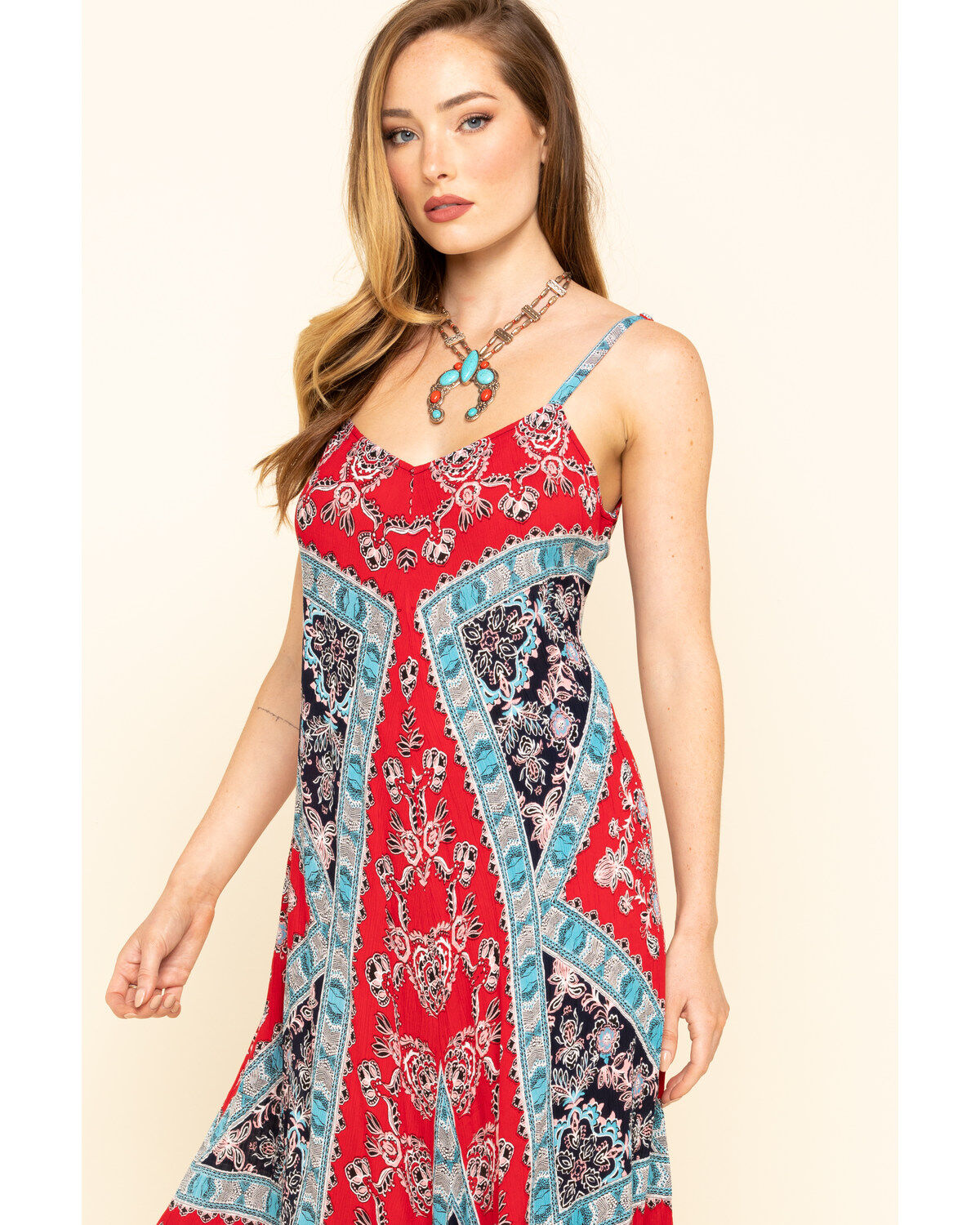 Image #3 - Bila Women's Border Print Hanky Hem Slip Dress, , hi-res