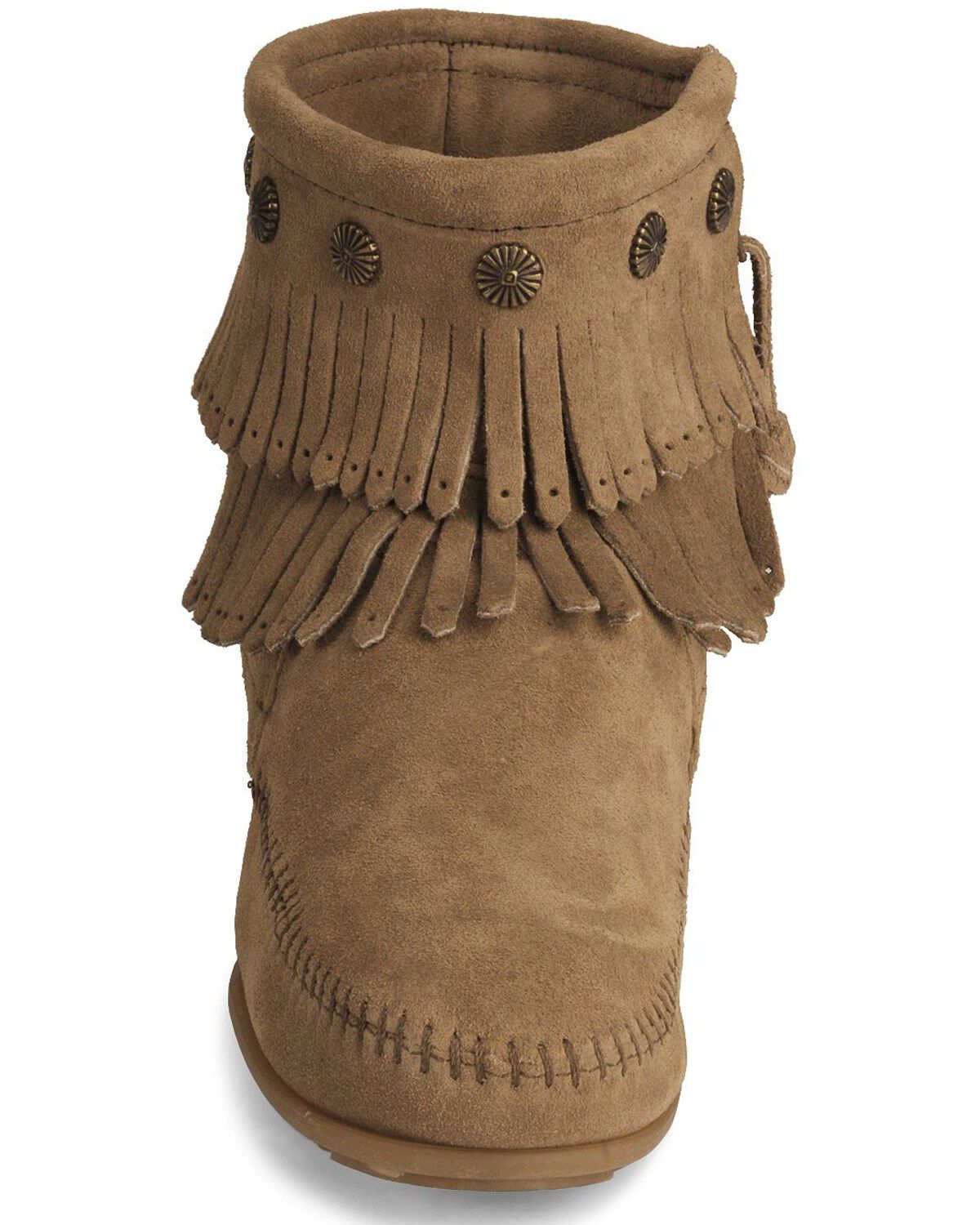 Image #4 - Minnetonka Double Fringe Side Zip Moccasin, , hi-res