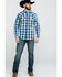 Image #6 - Moonshine Spirit Men's Azul Med Plaid Long Sleeve Western Shirt , , hi-res