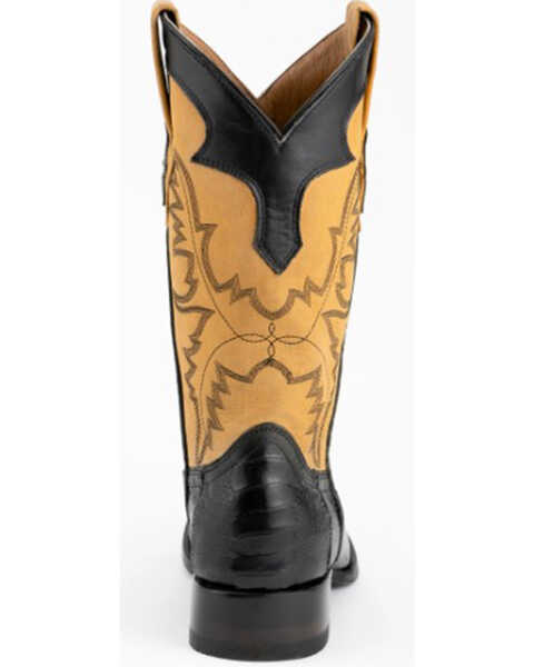 Ferrini Men's Nash Exotic Ostrich Leg Western Boots - Round Toe, Black, hi-res