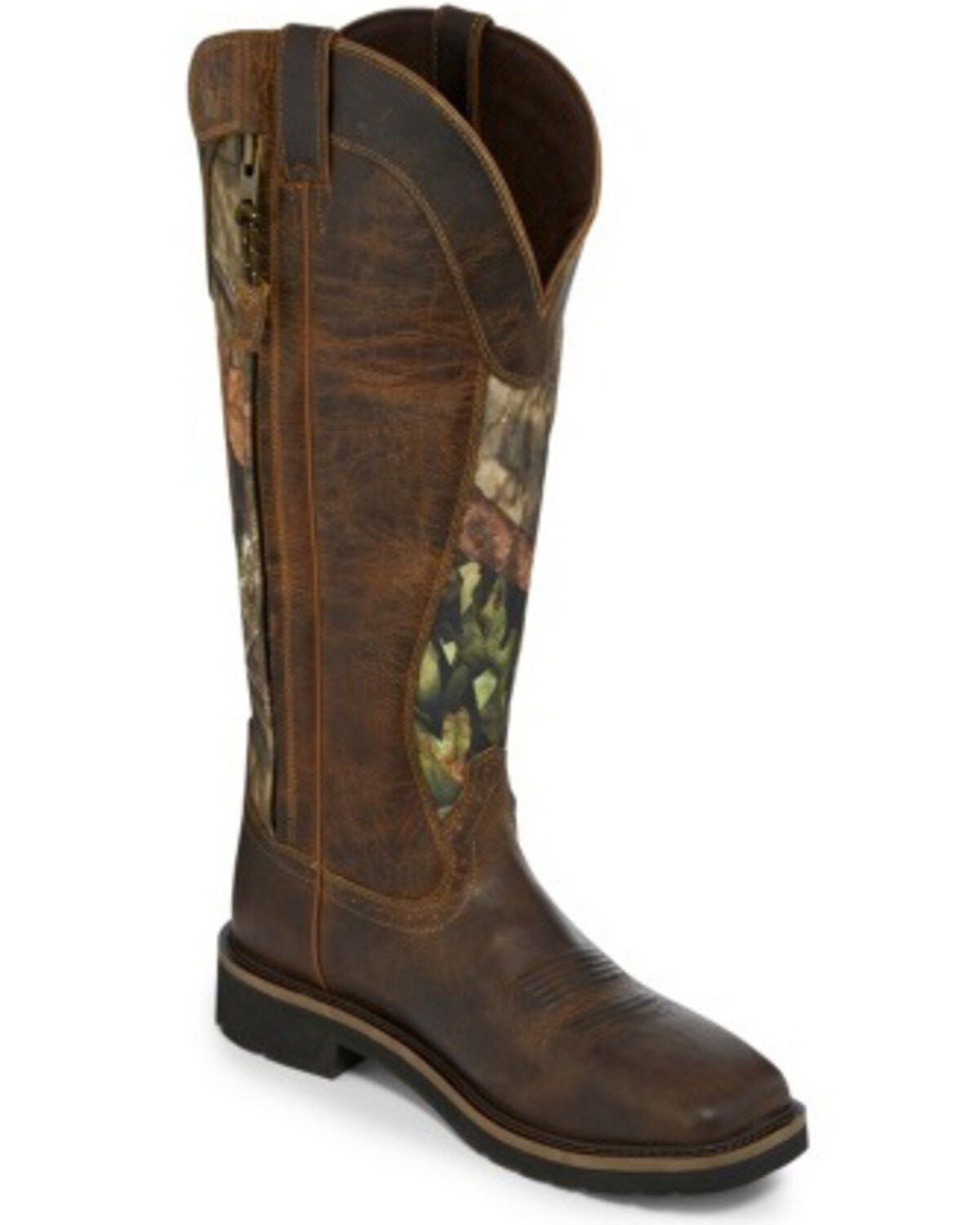 Justin Men's Shrublands Waterproof Western Work Boots - Square Toe