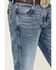 Image #2 - Wrangler Retro Men's Medium Wash Applewood Slim Straight Stretch Denim Jeans - Tall , Medium Wash, hi-res