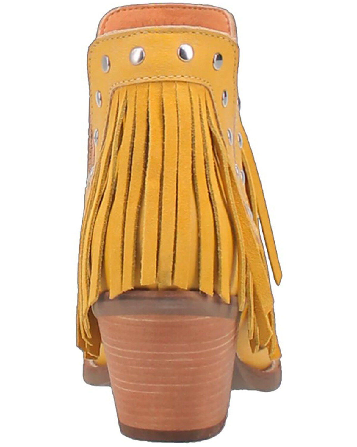 Image #5 - Dingo Women's Fine N' Dandy Leather Booties - Snip Toe, Yellow, hi-res