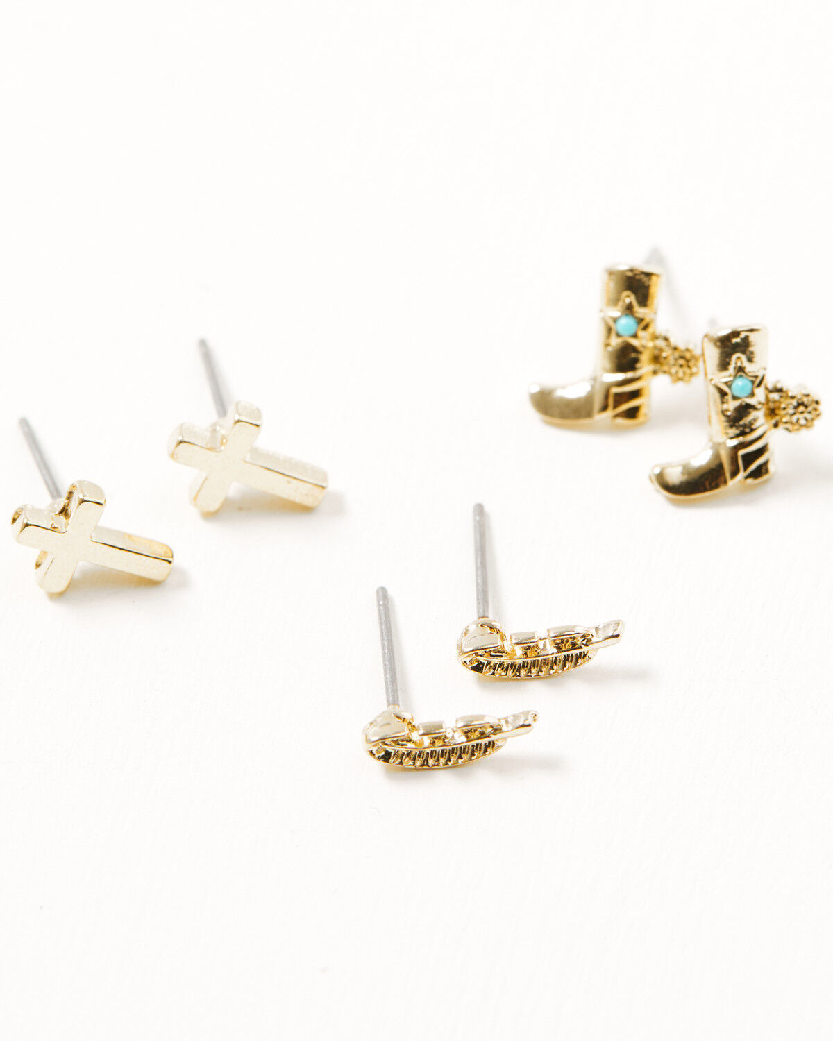 Image #2 - Shyanne Women's Cow Print Earring Set - 24 Piece, Gold, hi-res