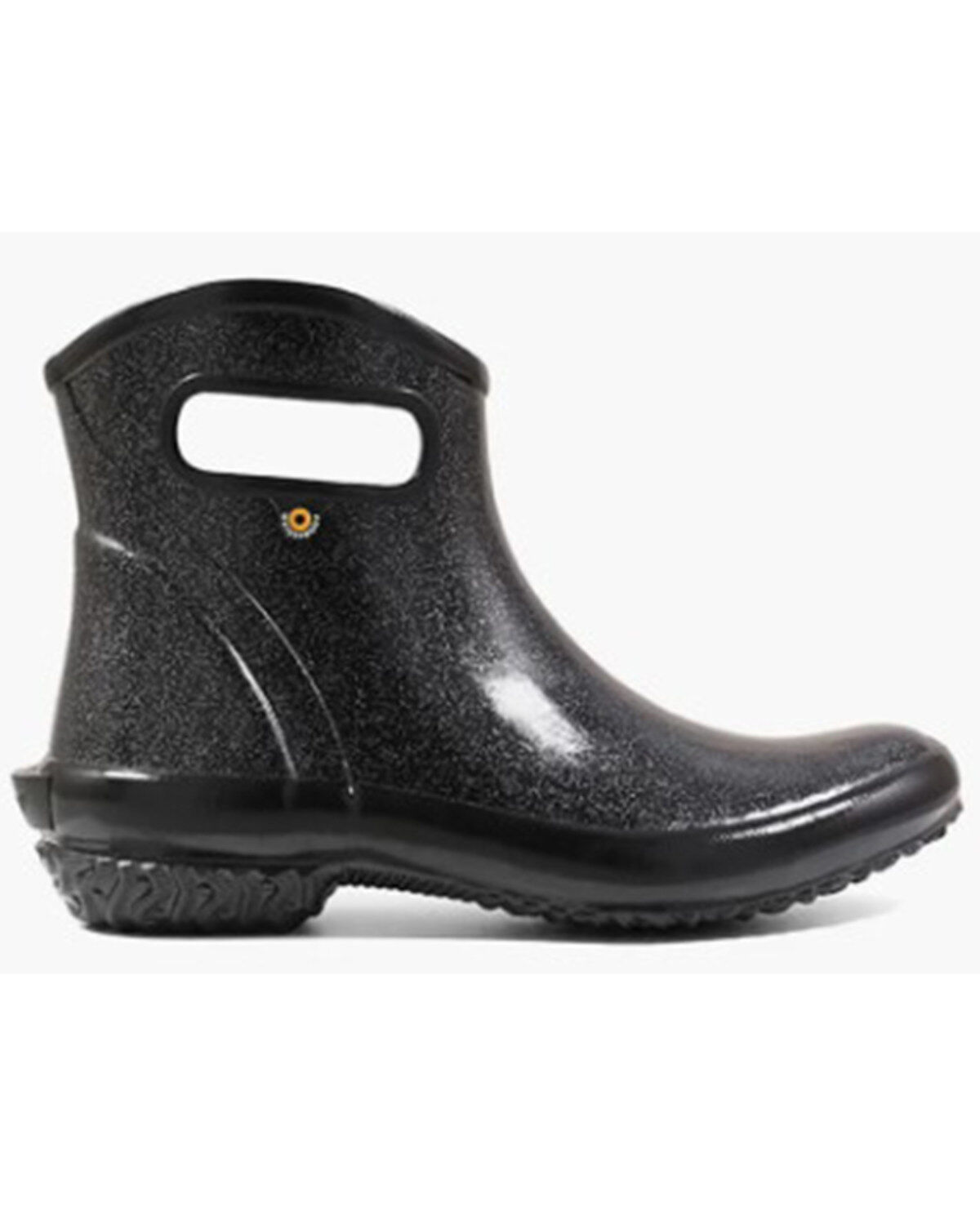 Image #2 - Bogs Women's Glitter Waterproof Rain Ankle Boots - Round Toe, Black, hi-res