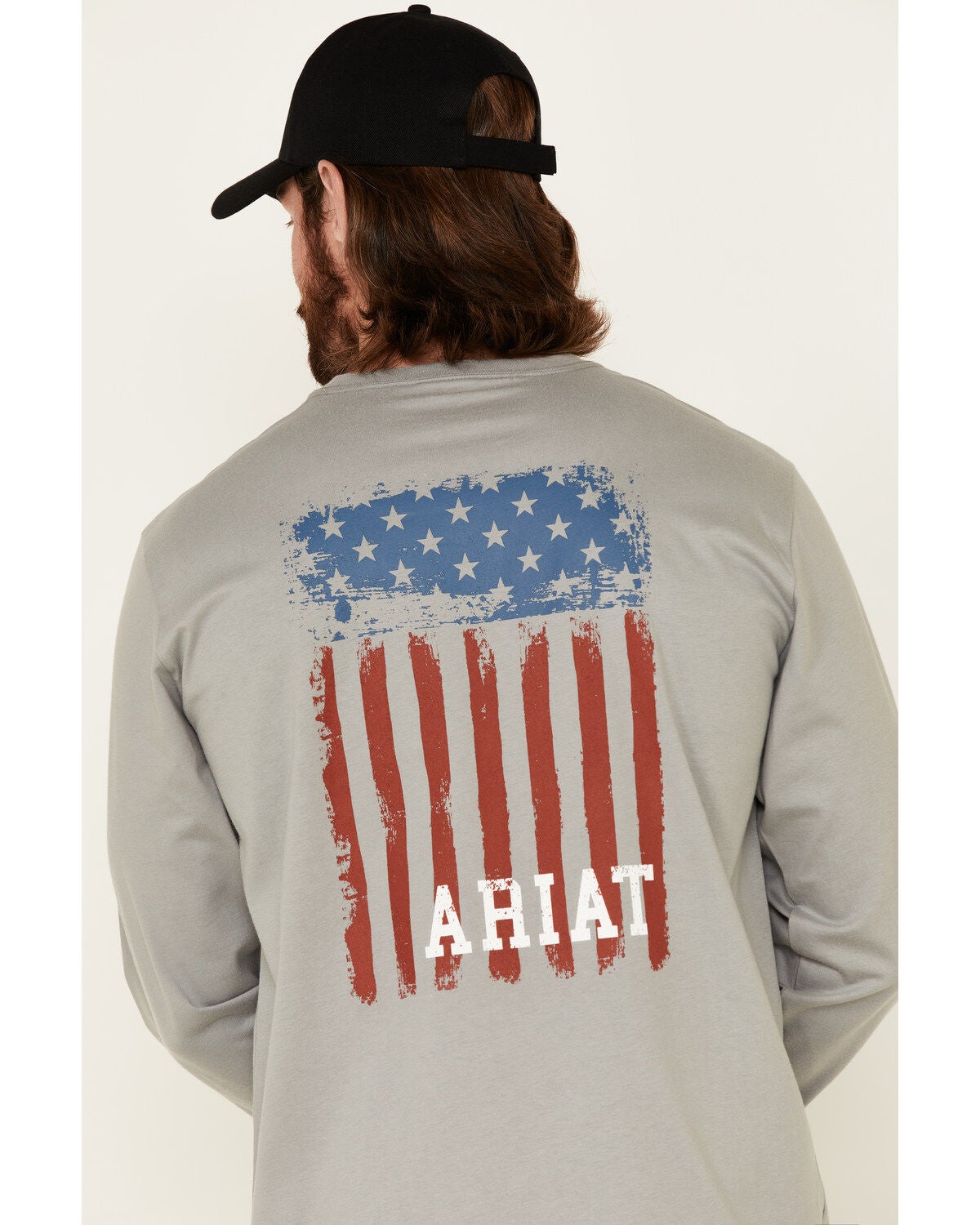 Image #5 - Ariat Men's FR Americana Graphic Crew Long Sleeve Work Shirt, , hi-res