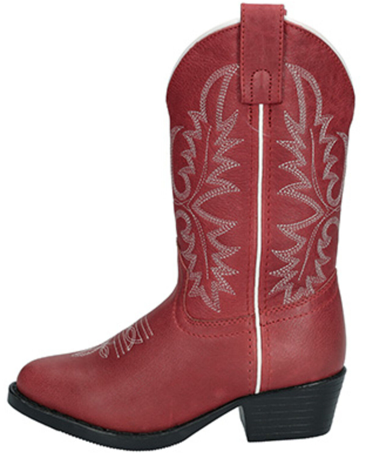 Image #3 - Smoky Mountain Girls' Denver Western Boots - Round Toe, Red, hi-res