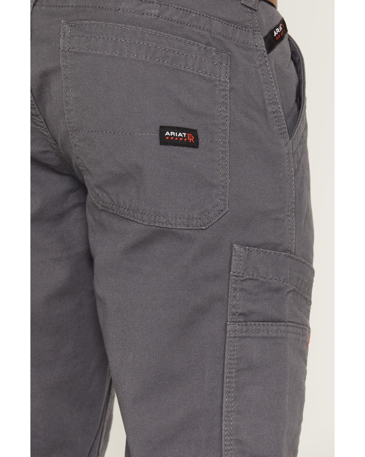 Image #4 - Ariat Men's FR M5 Duralight Stretch Canvas Straight Work Pants, Grey, hi-res