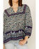 Image #3 - Bila Women's Floral Print Long Sleeve Shirt, Blue, hi-res