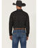 Image #4 - RANK 45® Men's Stampede Diamond Geo Print Long Sleeve Button-Down Stretch Western Shirt, Black, hi-res