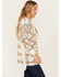Image #2 - Shyanne Women's Southwestern Print Open Front Fringe Cardigan, Cream, hi-res