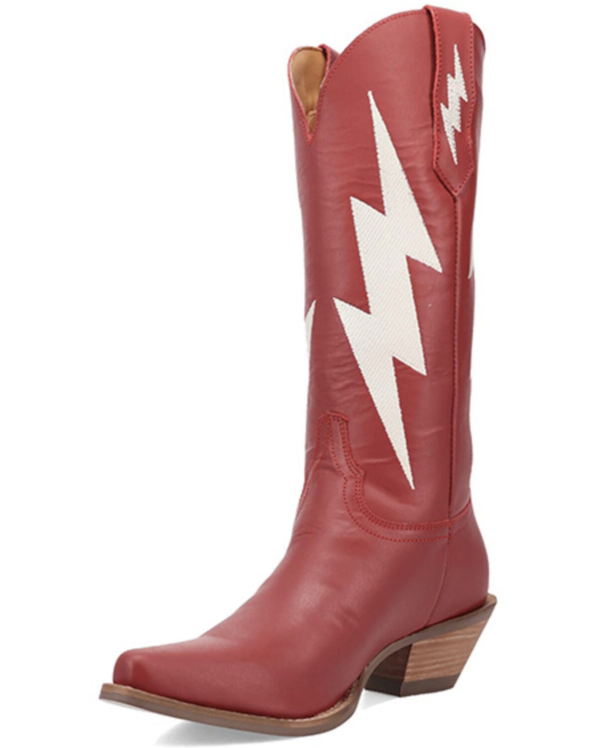 Image #4 - Dingo Women's Thunderbolt Western Boots - Round Toe, Red, hi-res