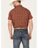 Image #4 - Panhandle Men's Southwestern Print Short Sleeve Performance Snap Western Shirt, , hi-res