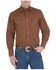 Wrangler Men's Advanced Comfort Long Sleeve Western Shirt, Brown, hi-res
