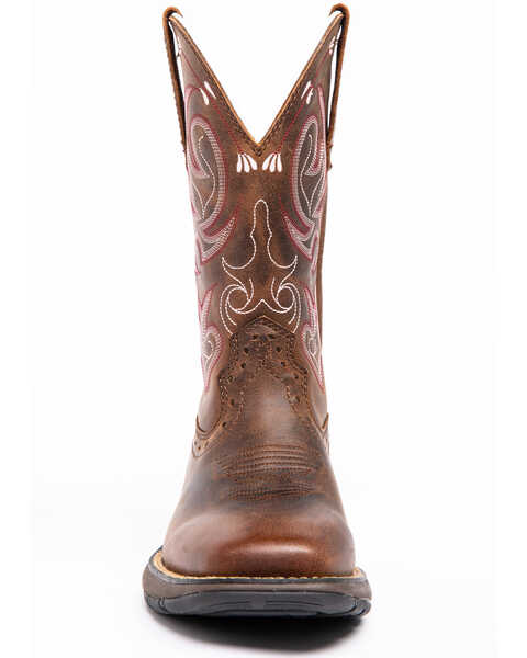 Image #4 - Shyanne Women's Xero Gravity Lite Western Performance Boots - Broad Square Toe, Brown, hi-res