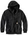 Image #1 - Carhartt Men's Rain Defender Paxton Hooded Zip Work Sweatshirt, Black, hi-res