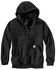 Image #1 - Carhartt Men's Rain Defender Paxton Hooded Zip Mock Work Sweatshirt, Black, hi-res