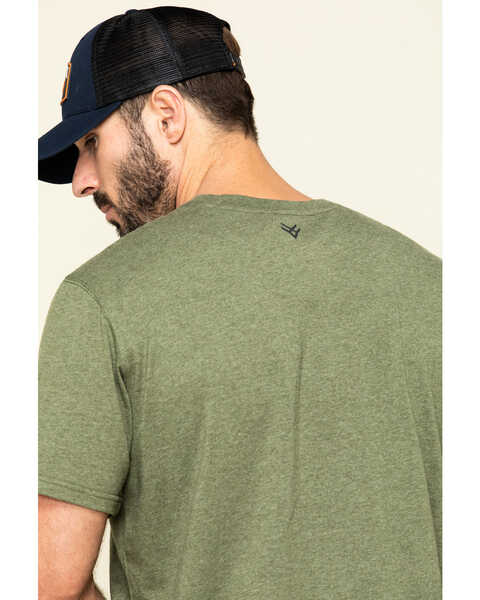 Image #5 - Hawx Men's Olive Solid Pocket Short Sleeve Work T-Shirt - Big , Olive, hi-res