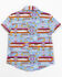 Image #3 - Shyanne Toddler Girls' Southwestern Print Short Sleeve Pearl Snap Western Shirt, Blue, hi-res