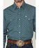 Image #3 - Ely Walker Men's Geo Print Long Sleeve Pearl Snap Western Shirt, Teal, hi-res