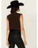 Image #4 - Scully Women's Geo Print Leather Vest, Brown, hi-res